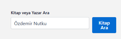 Kitap arama sayfasının resmi